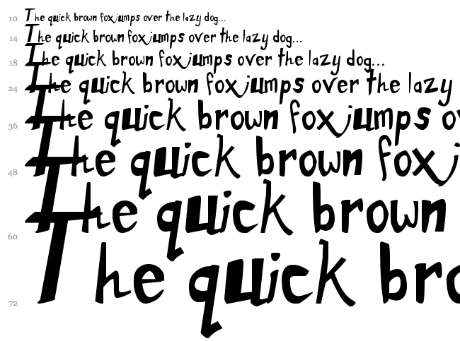 Dirty Duo font waterfall
